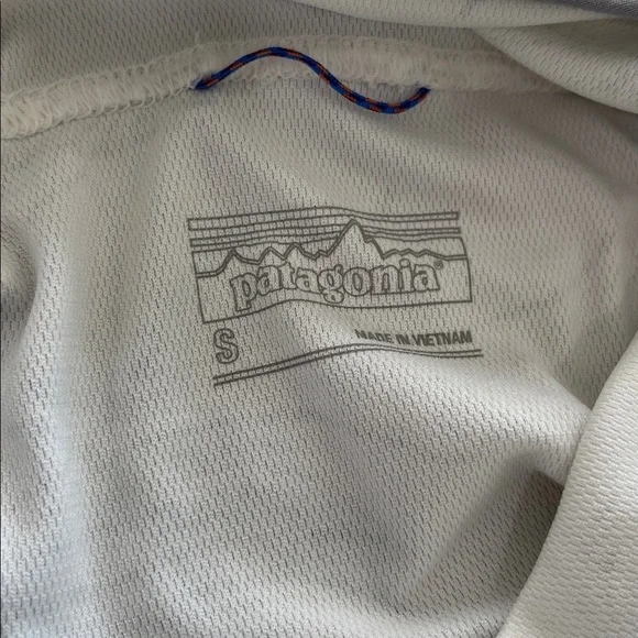 Patagonia Sunshade Pullover Hoody long sleeve size Small green white - Picture 12 of 14